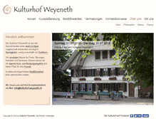 Tablet Screenshot of kulturhof-weyeneth.ch